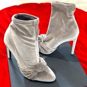 Giuseppe Zanotti Gray Velvet Bimba Sock Boots Booties 7